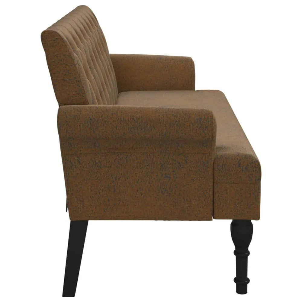 Organizador de Banco Banco com encosto 120x62x75,5 cm camurç artificial castanho