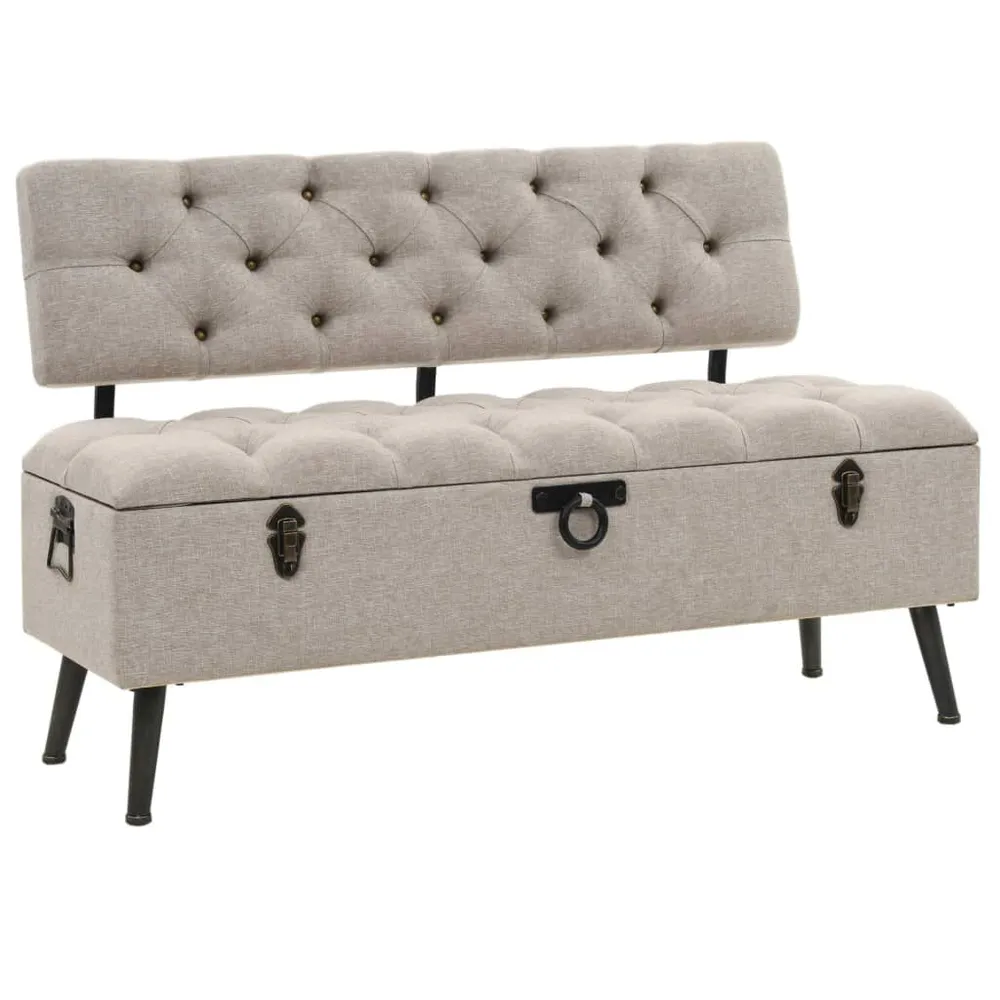 Universal de Alta Qualidade Banco de arrumação com encosto 110 cm tecido cor creme