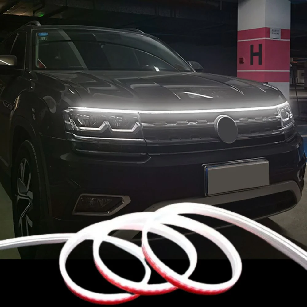 Ventoinha Auxiliar DRL Fita LED para Capô