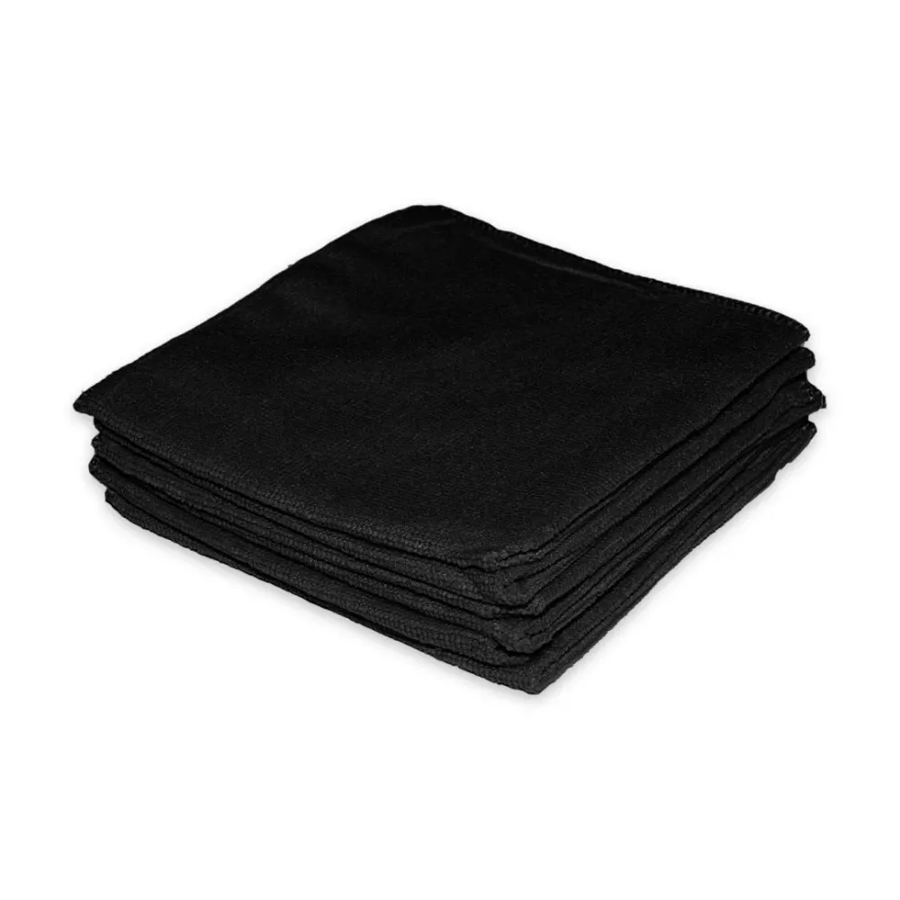 Pano Microfibras 30x40 cm Preto para limpeza geral de superfícies