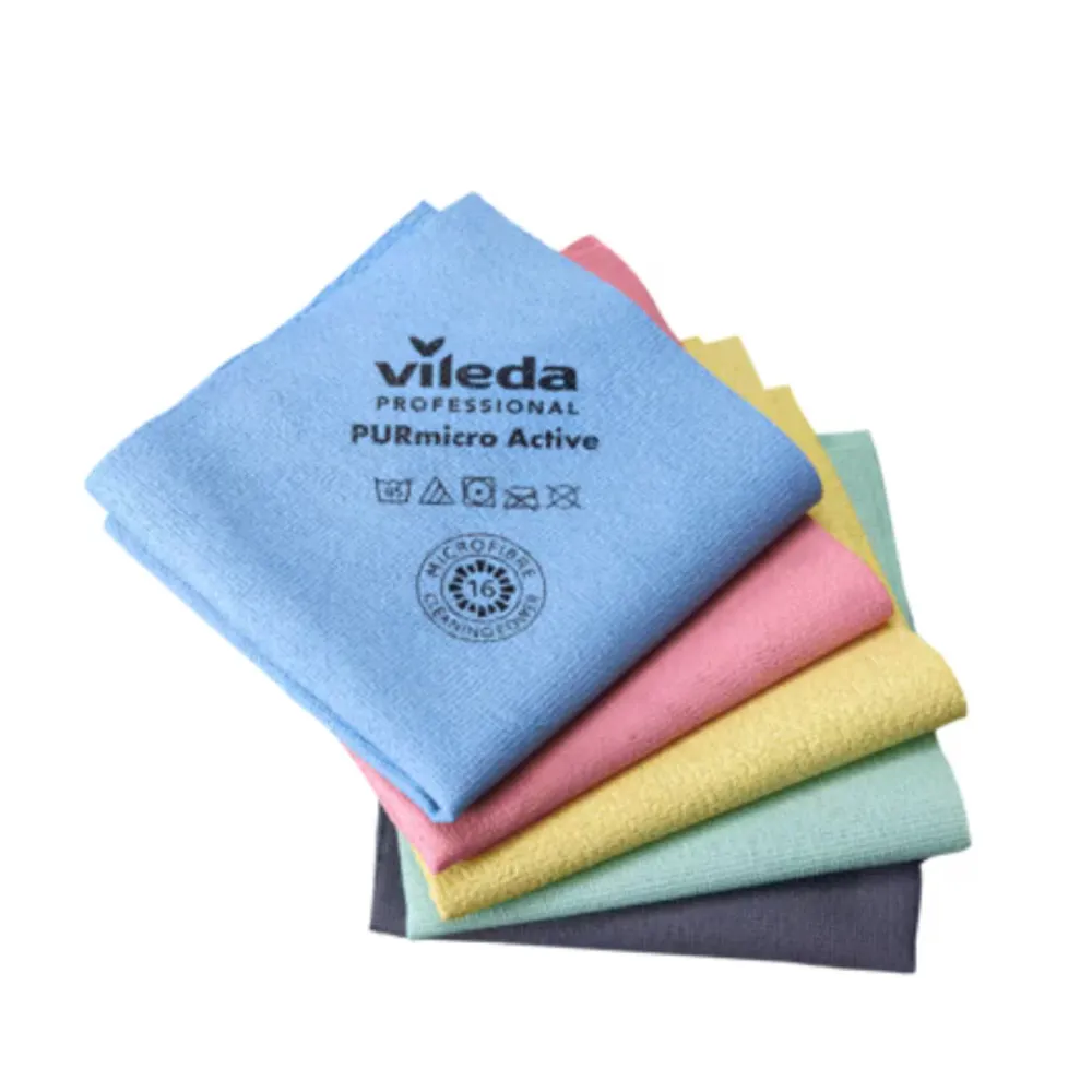 Vileda PURmicro Active – Pano de Microfibra Profissional com Revestimento PUR