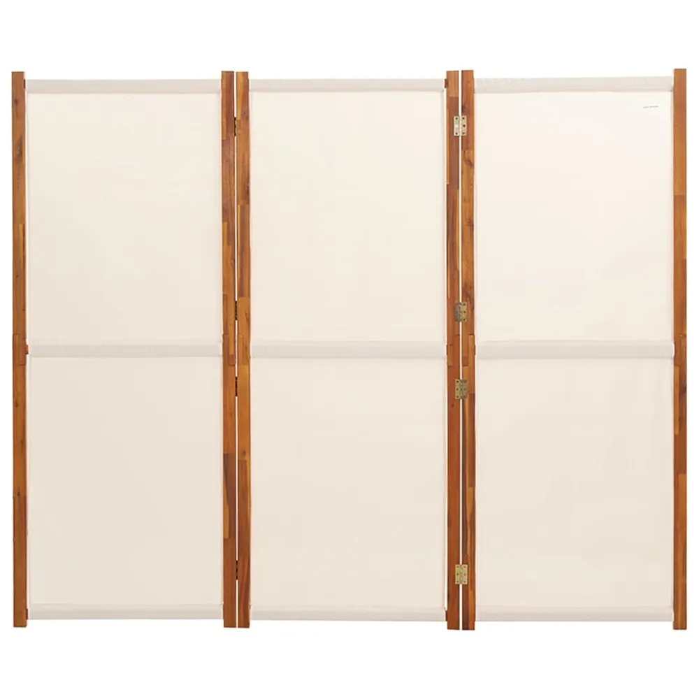 Divisória/biombo com 3 painéis 210x180 cm branco nata