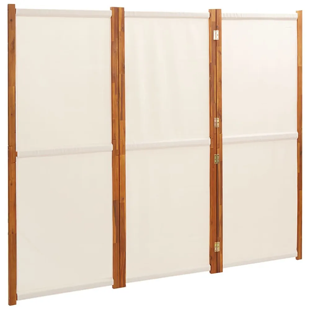 Divisória/biombo com 3 painéis 210x180 cm branco nata