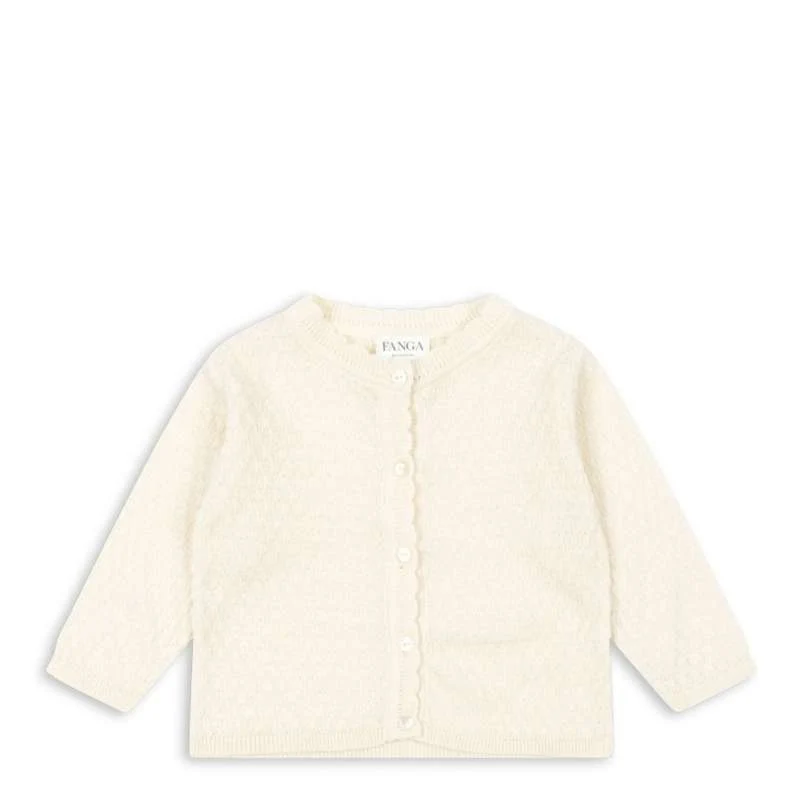 Fanga Fontana Venti Pointelle Cardigan - GOTS - Antique Neve