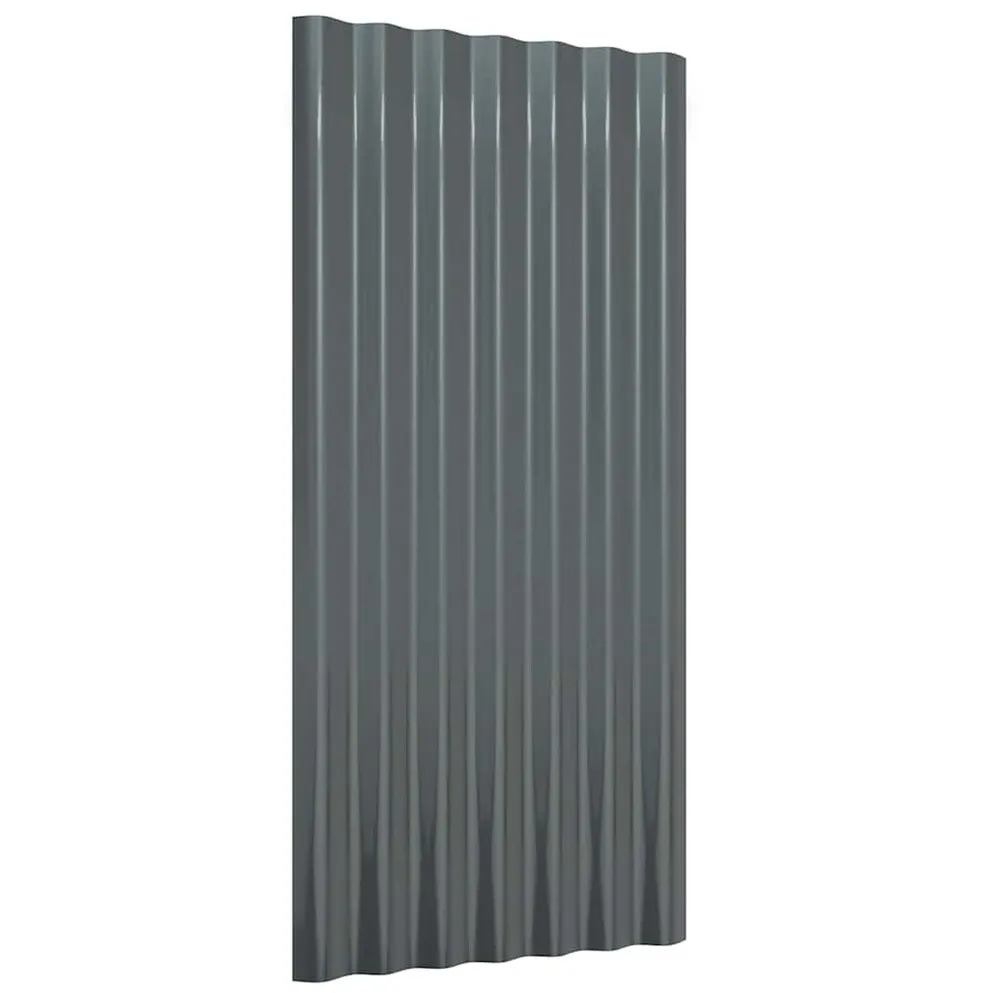 Painéis de telhado 36 pcs 80x36cm ço revestido pó antracite