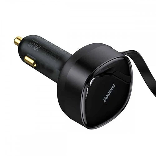 Carregador de Isqueiro Baseus Enjoyment - 30W - Preto para Uso em Viagens