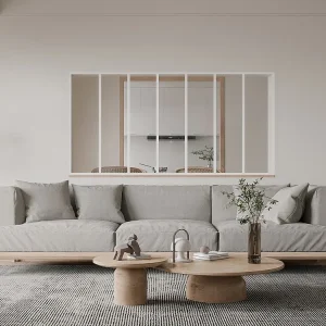 Divisória de vidro atelier alumínio termolacado 210x105 cm branco - BAYVIEW