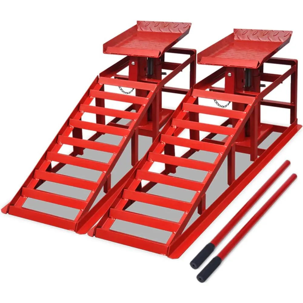 Rampas para reparação de automóveis 2 pcs ço vermelho