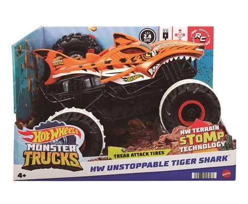 Tépido Wheels Monster Trucks Imparável Veículo Tubarão Tigre