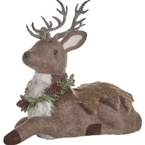 Figura decorativa rena 38 cm castanho TAPIO
