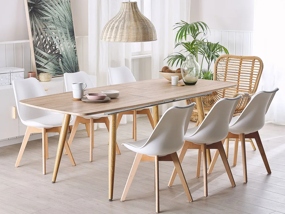 Mesa de jantar extensível castanho visível 180/210 x 90 cm HAGA