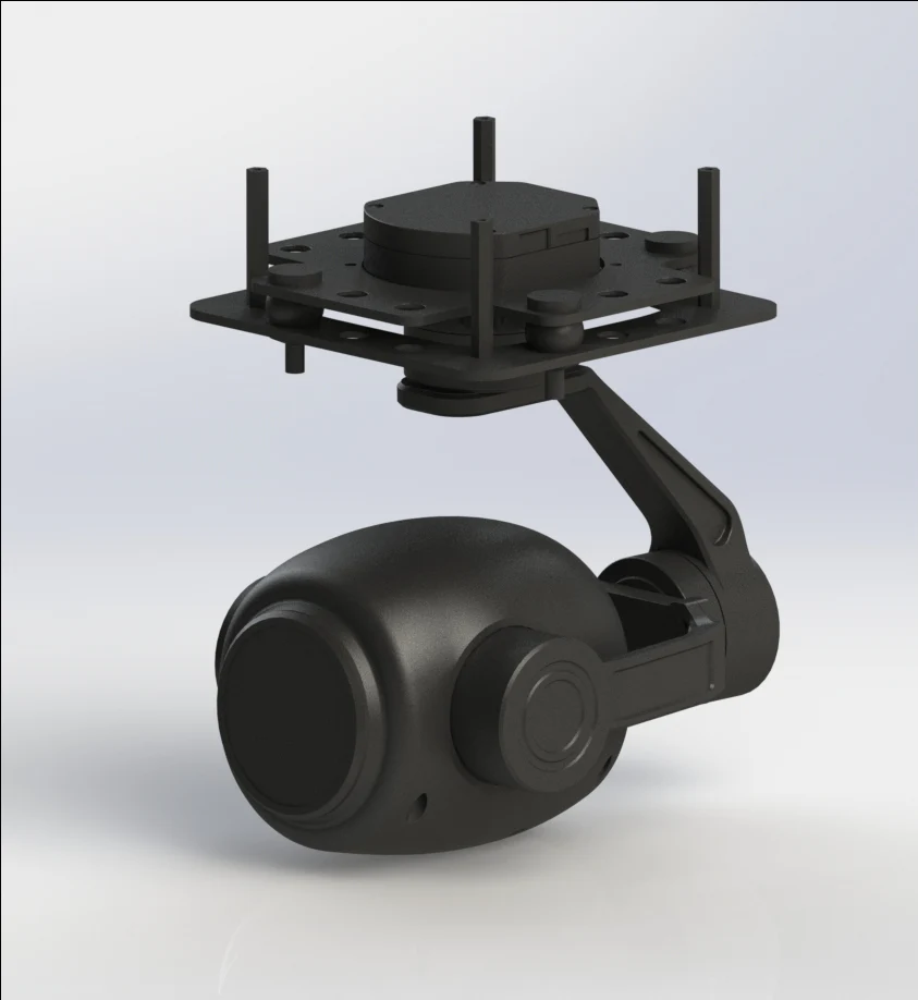 Gimbal de câmera drone TOPOTEK KHP30S90 - Câmera com zoom óptico 1080P 30x + Gimbal IP/HDMI de 3 eixos