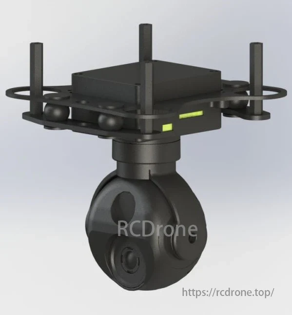 TOPOTEK DYK290G207 Drone de luz dupla Gimbal - Câmera de luz visível 1080P com zoom de 9x + Imagem térmica de 7mm 256x192...