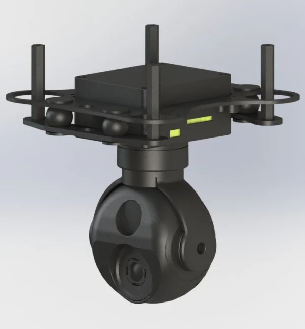 TOPOTEK DYK290G207 Drone de luz dupla Gimbal - Câmera de luz visível 1080P com zoom de 9x + Imagem térmica de 7mm 256x192...