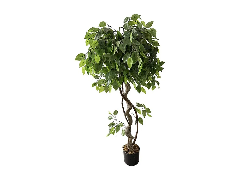 Planta artificial de Ficus Rebecca Mobili Akdem 120x40x40 PEVA Polietileno Verde Marrom