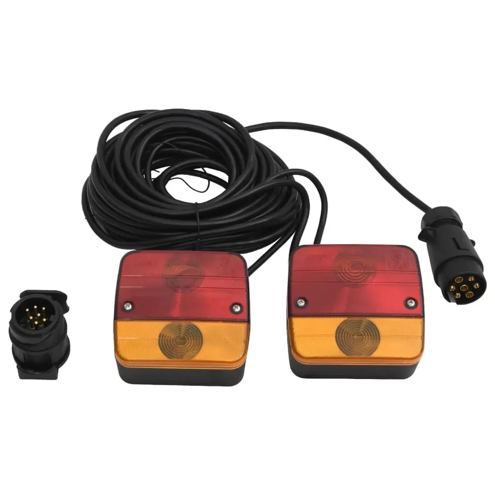 Farolins reboque 2 pcs 10,5x5x9,5 lâmpada clássica 12V vermelho