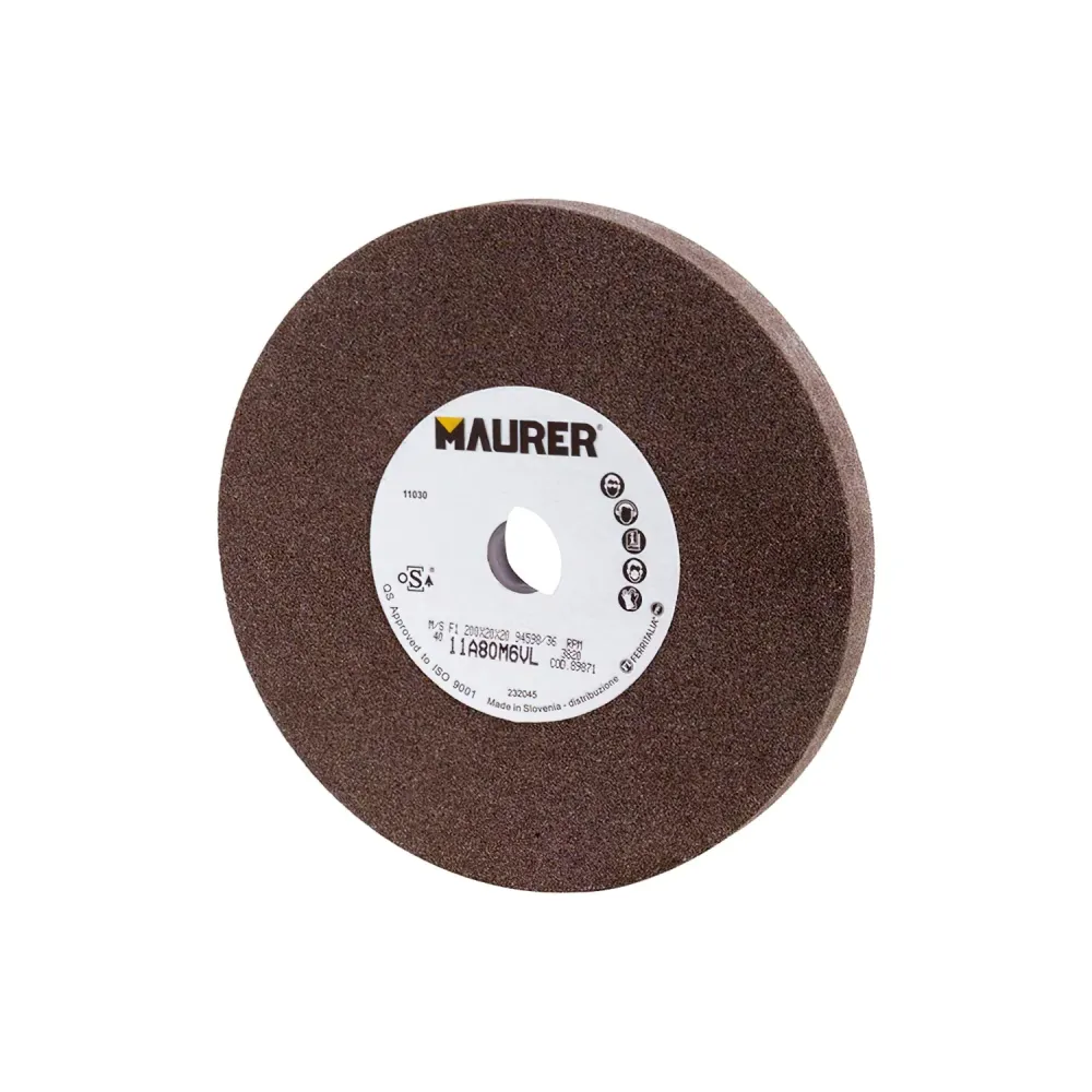 Disco de desbaste Maurer Corindon 125x15x16 mm. Grão 36
