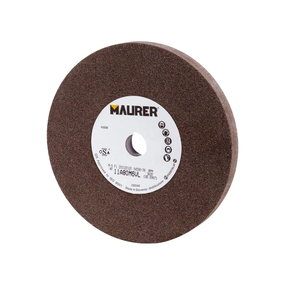 Disco de desbaste Maurer Coríndon 150x20x16 mm. Grão 80