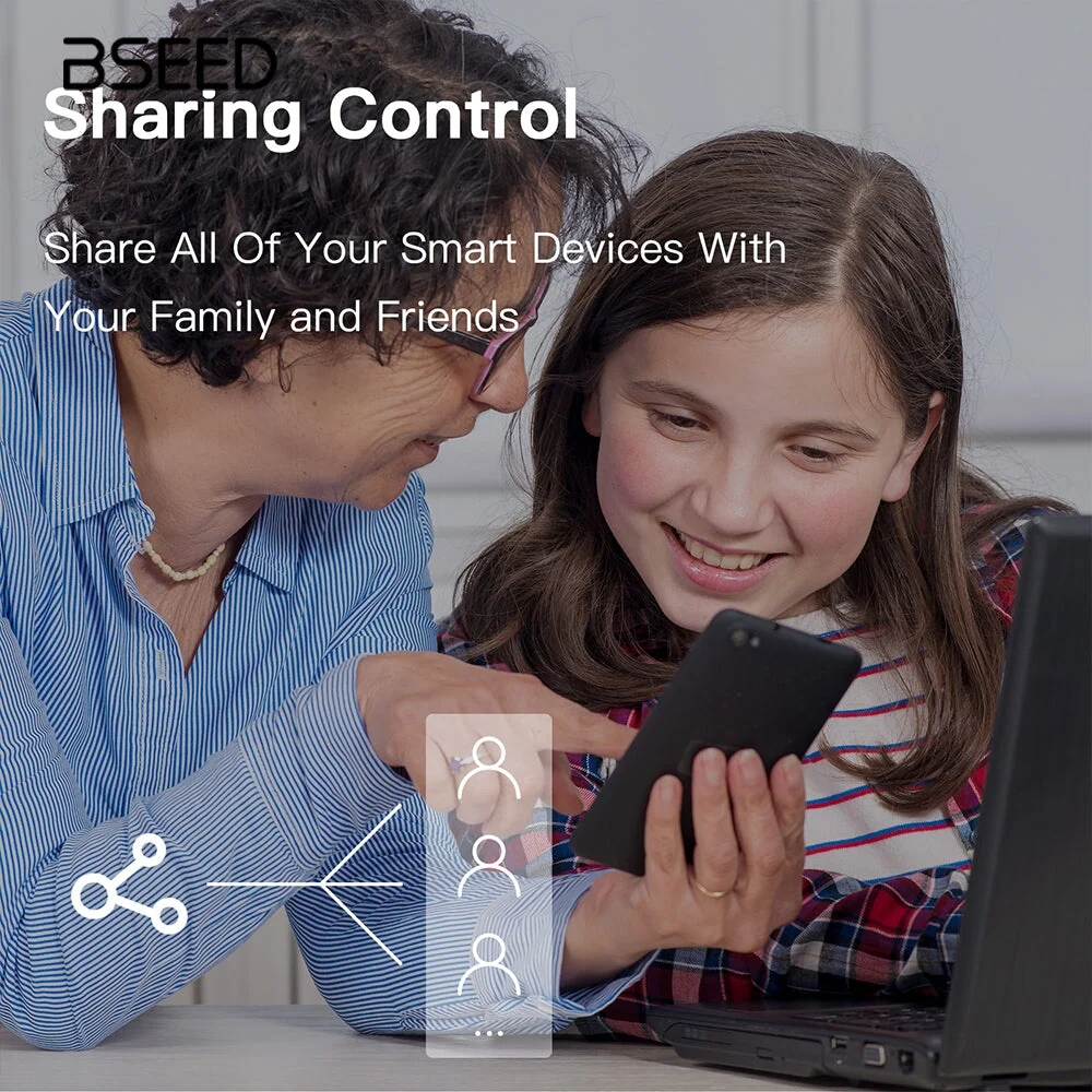Bseed Echo Interruptor Inteligente Zigbee para Estores e Persianas Compatível com Tuya, Alexa e Google Assistant Bseedswitch
