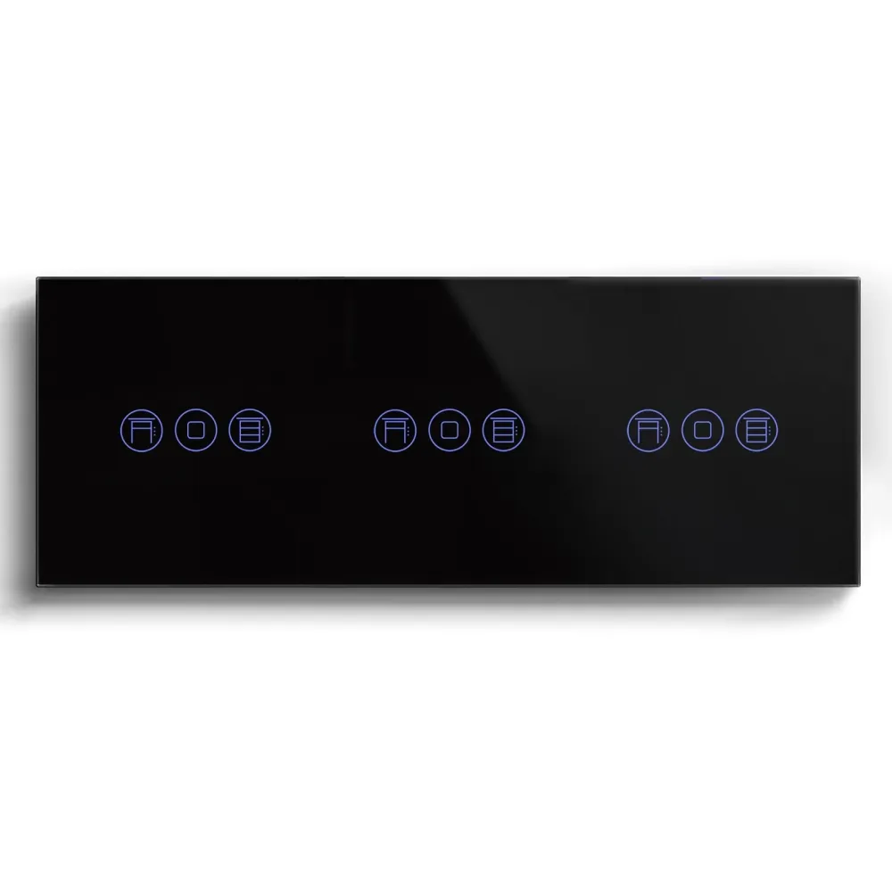 BSEED Interruptor Triplo para Estores com WiFi, Painel Tátil e Controlo por Voz 228 mm Bseedswitch