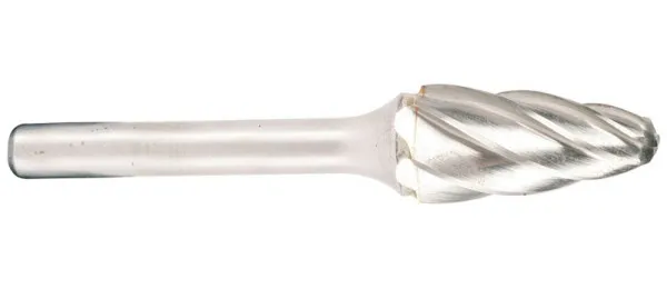 Fresa de metálico duro Projahn forma F arco redondo d1 3,0 mm, diâmetro da haste 3,0 mm serrilha cruzada, 700663030