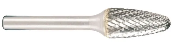Fresa de metálico duro Projahn forma F arco redondo d1 3,0 mm, diâmetro da haste 3,0 mm serrilha cruzada, 700663030
