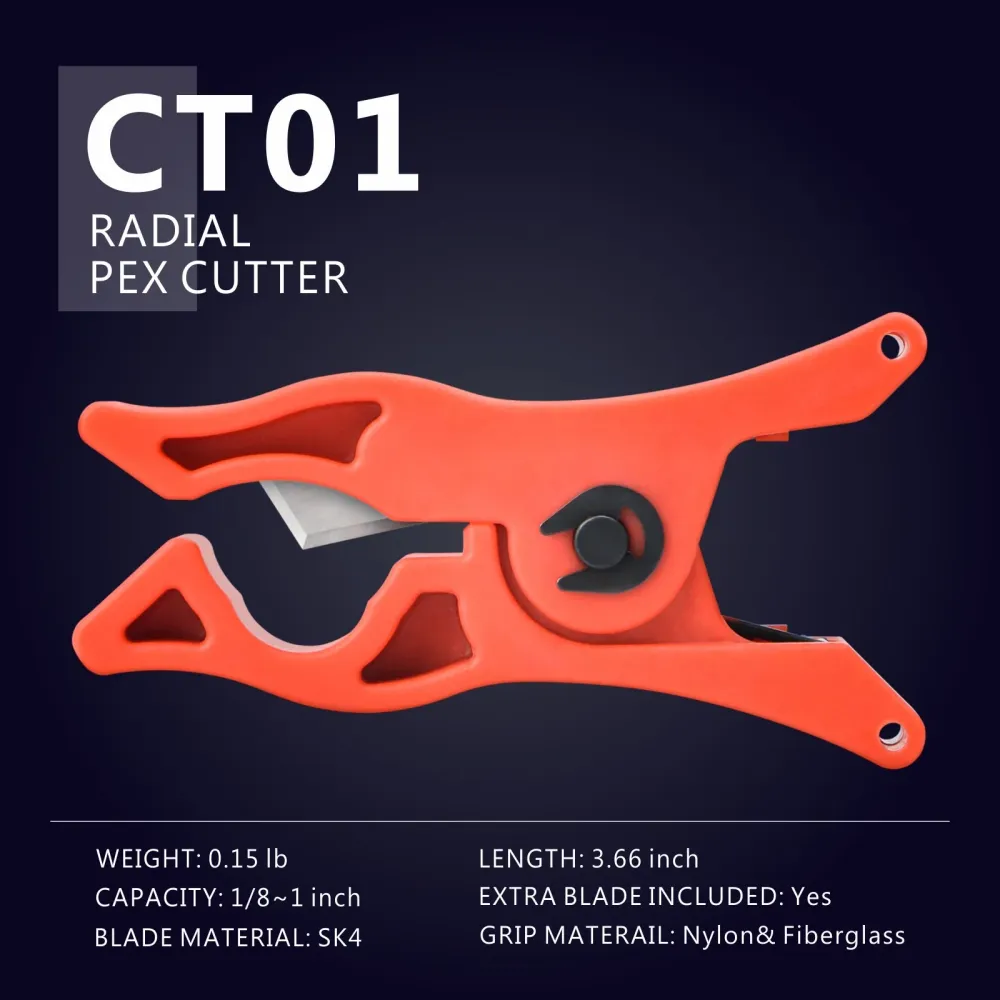 Cortador de tubos PEX ICP-CT01 para tubos PEX e PVC de 3/8'', 1/2'', 3/4'', 5/8'', 1'', ferramenta de corte de tubos PEX r...
