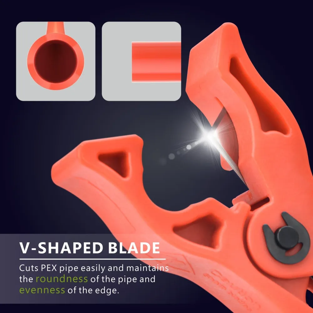 Cortador de tubos PEX ICP-CT01 para tubos PEX e PVC de 3/8'', 1/2'', 3/4'', 5/8'', 1'', ferramenta de corte de tubos PEX r...