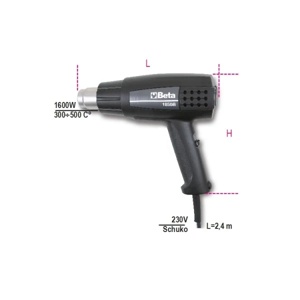 Pistola termica 2 velocità Beta 1850B