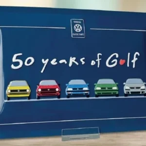 Placa metalica Volkswagen „50 Years Golf” – Editie limitata