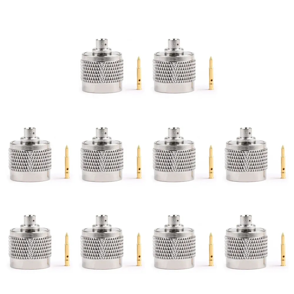 10 peças de conector RF macho de solda N para semi-rígido.141" RG402 Reto