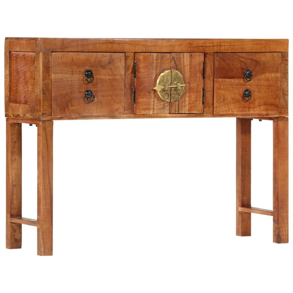 Mesa consola 120x32x80 cm madeira de mangueira áspera maciç