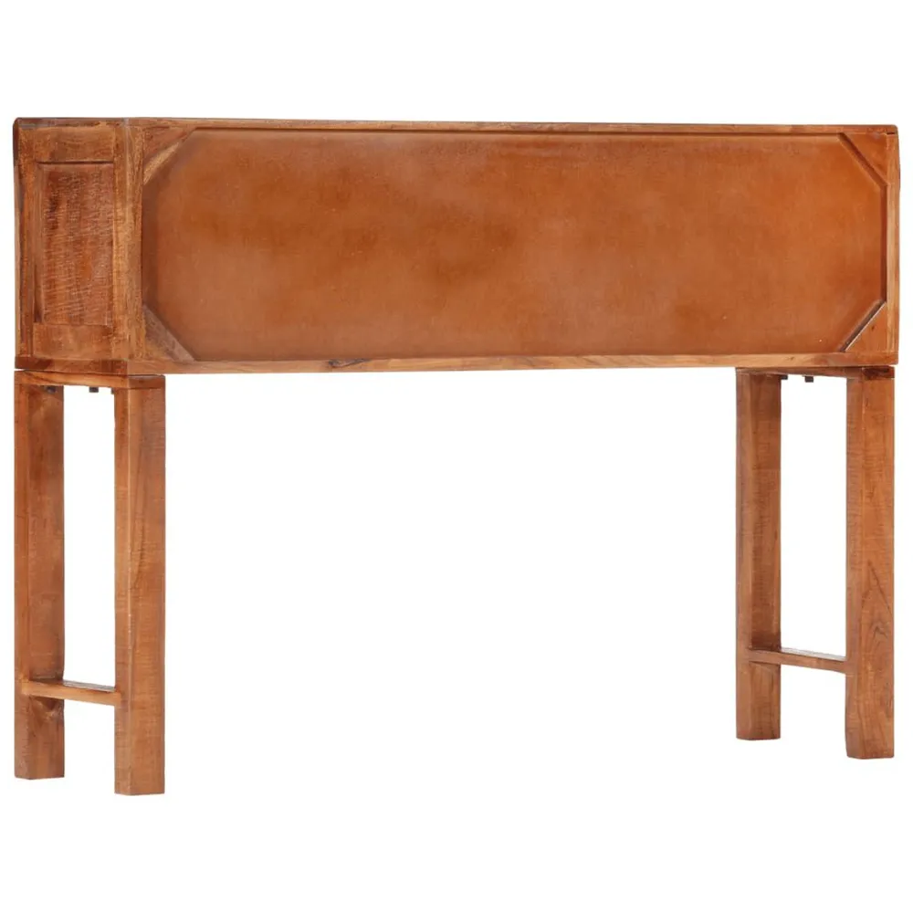 Mesa consola 120x32x80 cm madeira de mangueira áspera maciç