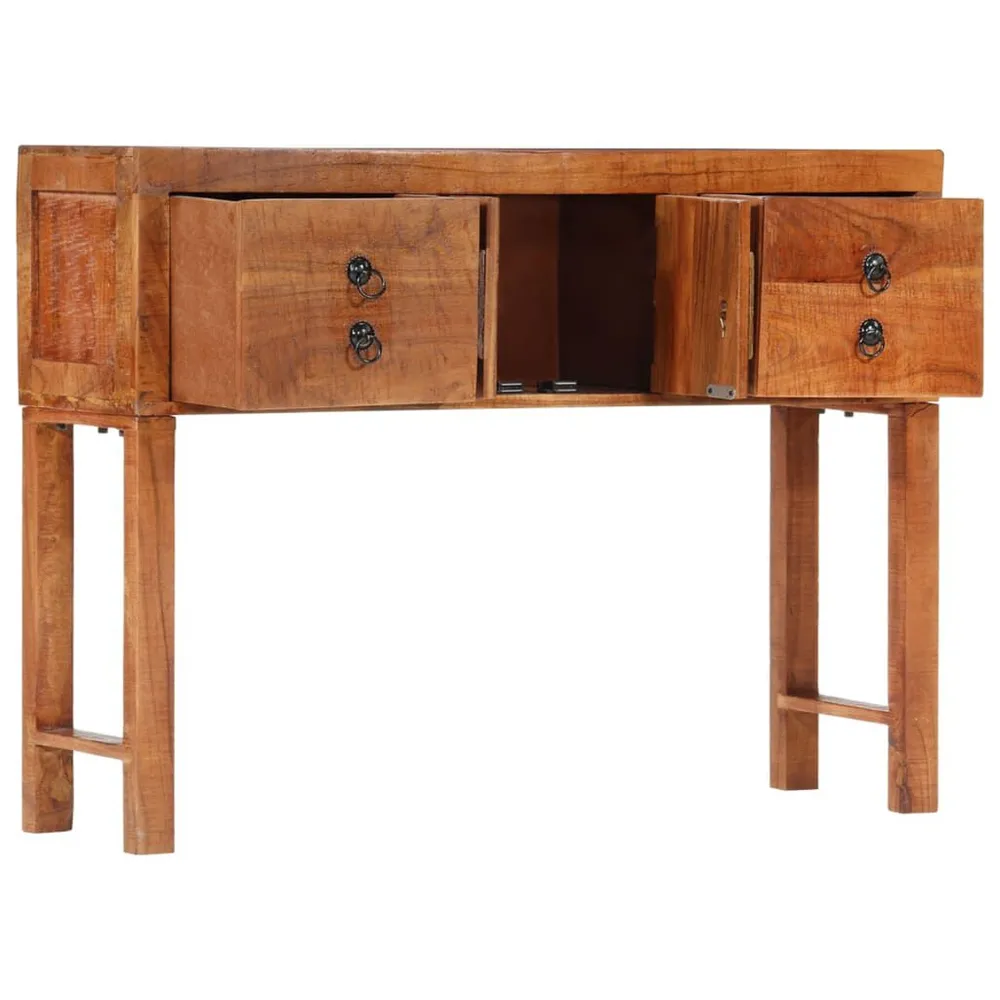 Mesa consola 120x32x80 cm madeira de mangueira áspera maciç