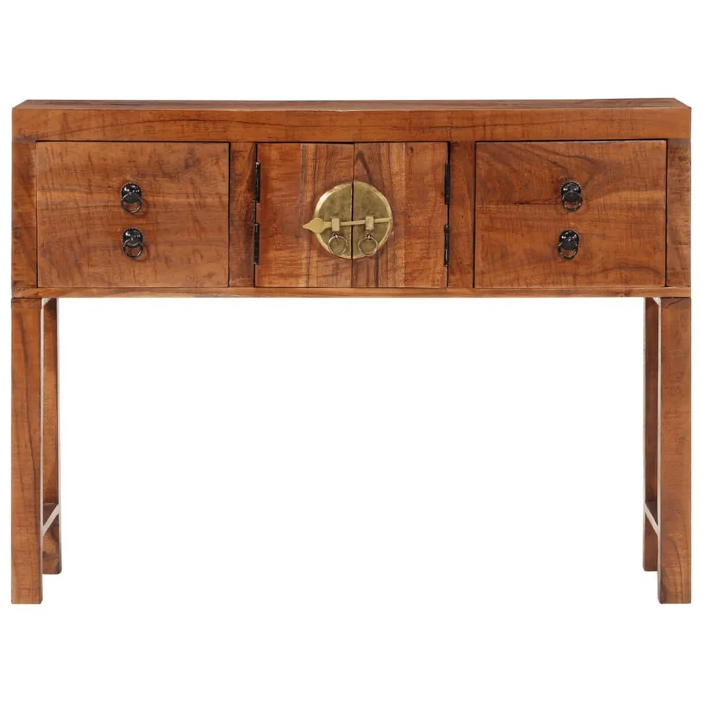 Mesa consola 120x32x80 cm madeira de mangueira áspera maciç