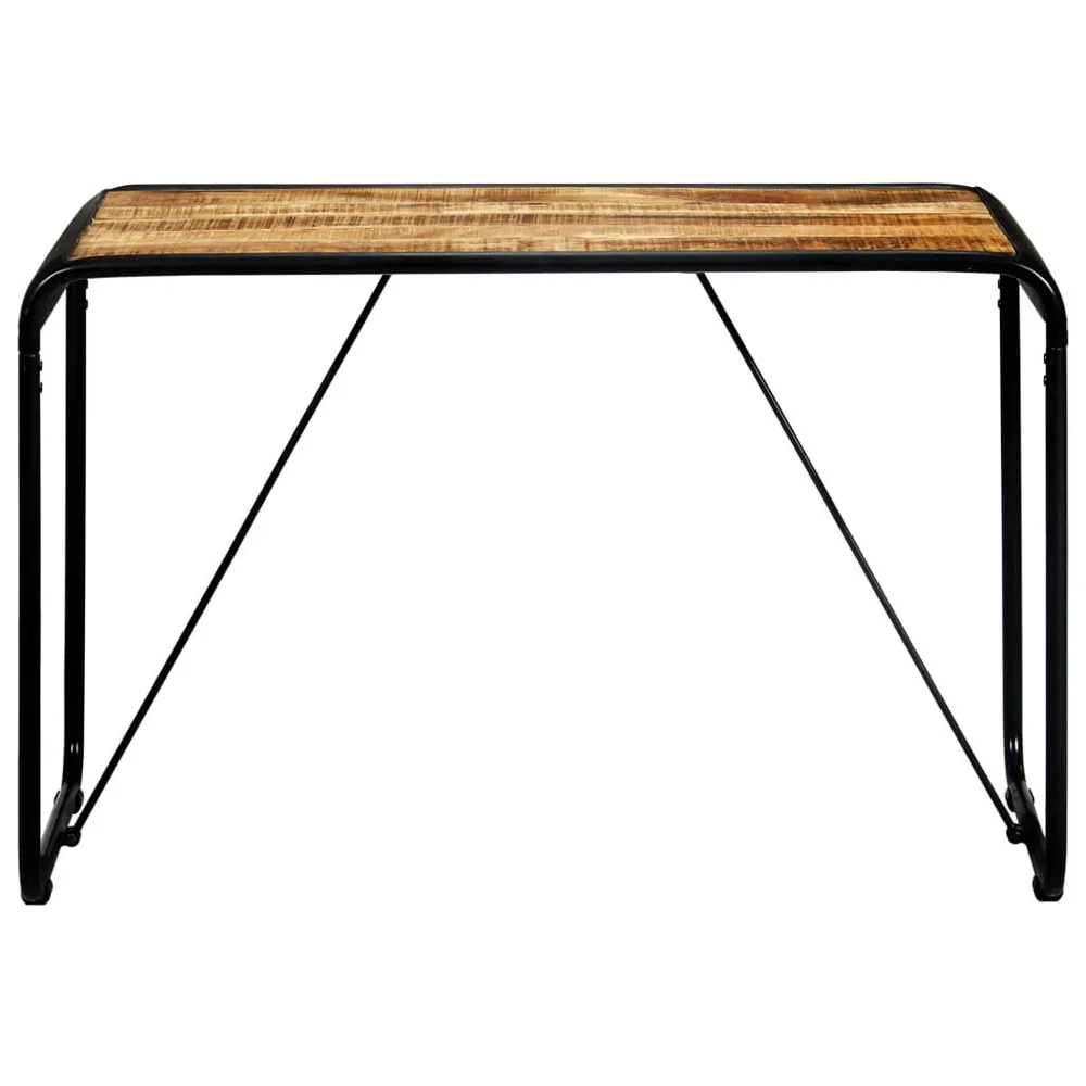 Mesa de jantar 118x60x76 cm madeira de mangueira maciç áspera