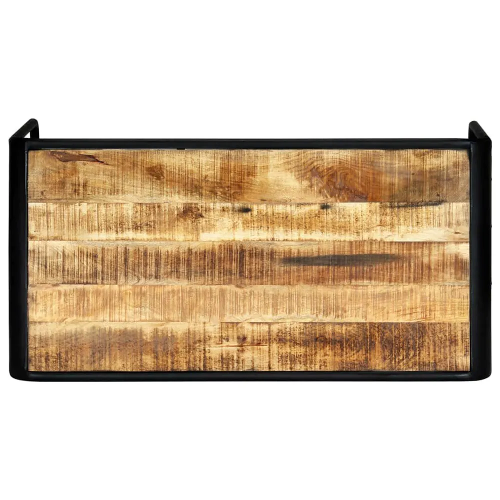 Mesa de jantar 118x60x76 cm madeira de mangueira maciç áspera