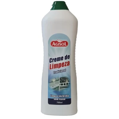 SOLIS Creme de Limpeza Agisol – Limpa e Abrilhanta sem Riscos | Excelente para Cozinhas, WC e Superfícies Cromadas