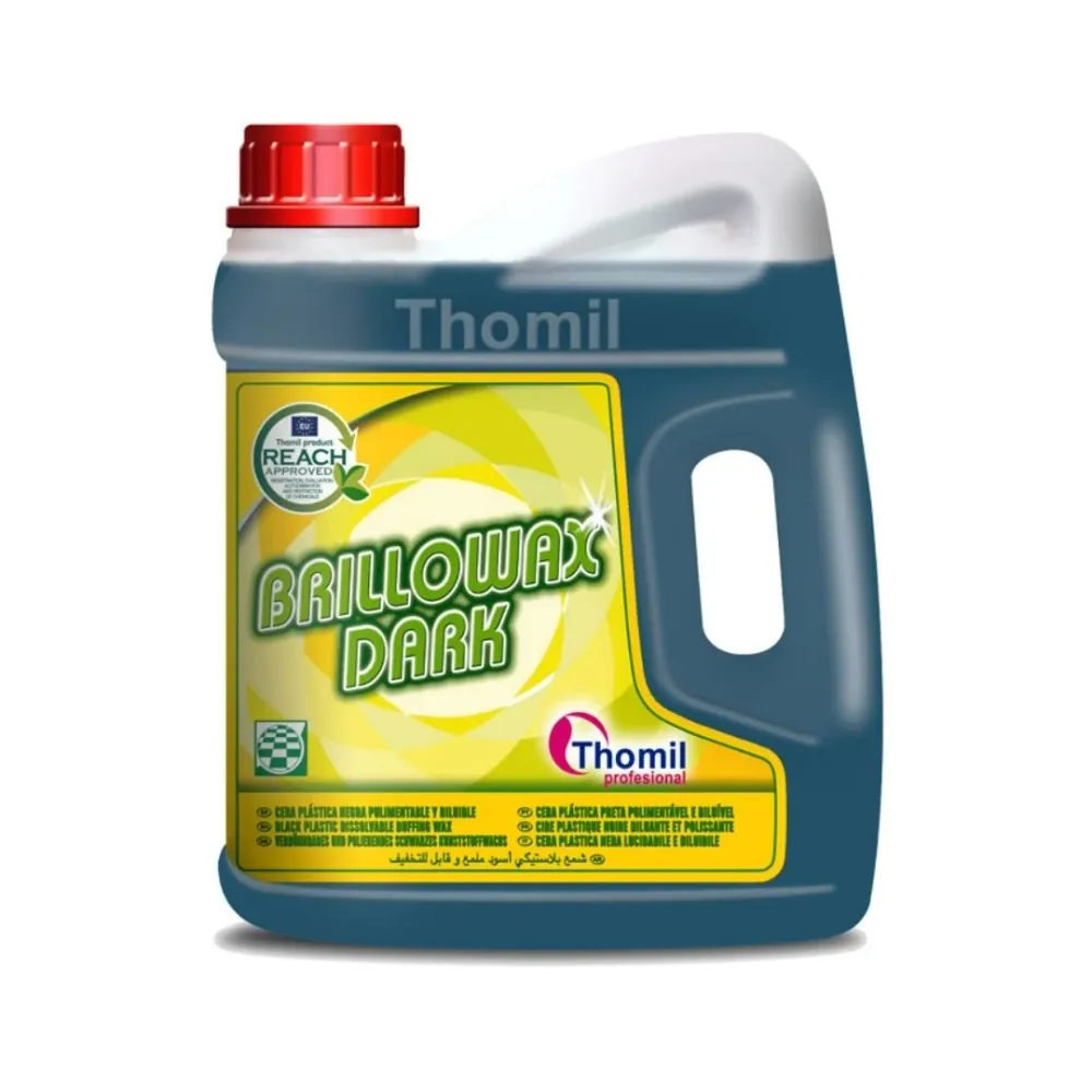Thomil Brillowax Dark – Cera Plástica Autobrilhante e Antiderrapante Preta para Pavimentos com Proteção UV