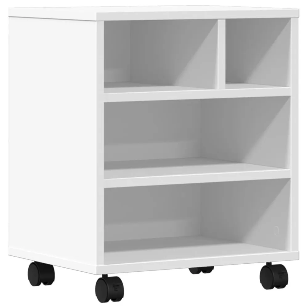 Suporte para impressora com rodas 41x32x48 cm carvalho fumado