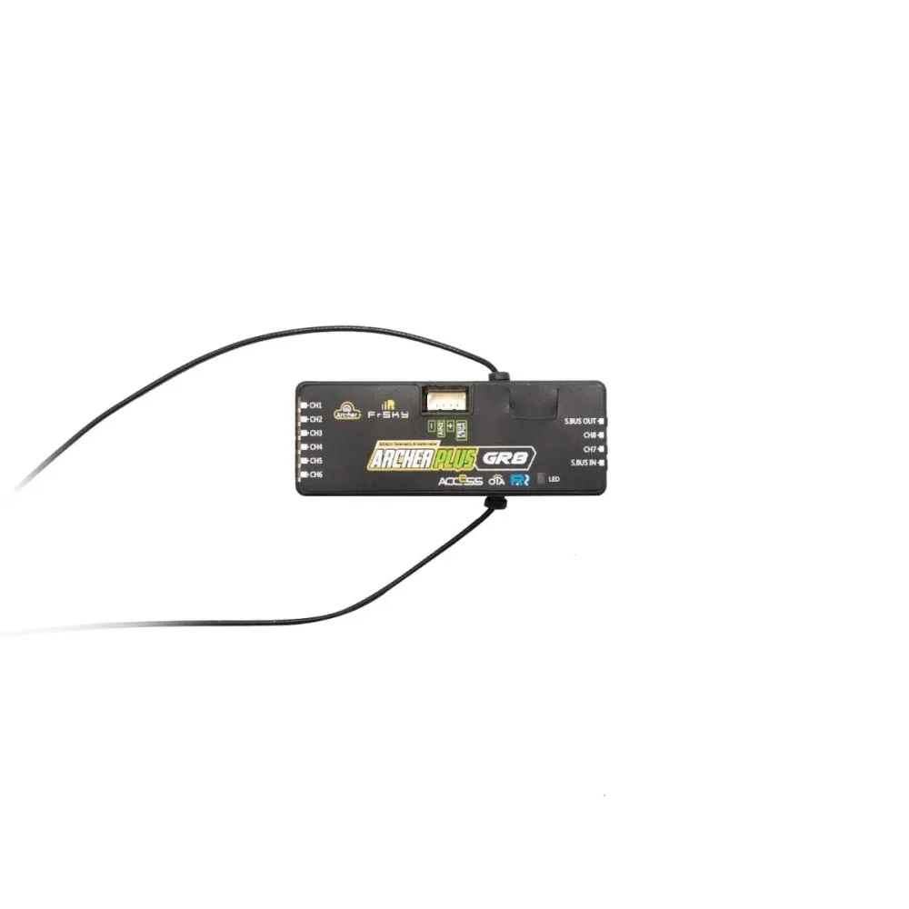Receptor FrSky ARCHER PLUS GR8 - 2.4G ACCESS/ACCST D16 8 portas de canal PWM de alta precisão