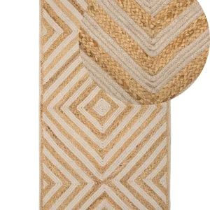 Em algodão Area Rug 80 x 150 cm Beige PIRLI