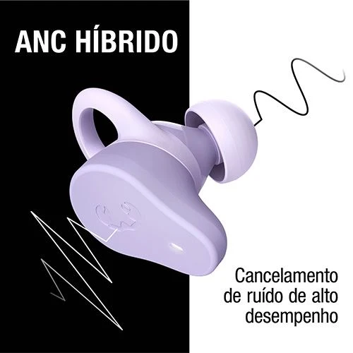 Auriculares True Sem cabos Bluetooth ANC Híbrido Fresh 'N Rebel Twins Rush - Dreamy Lilac