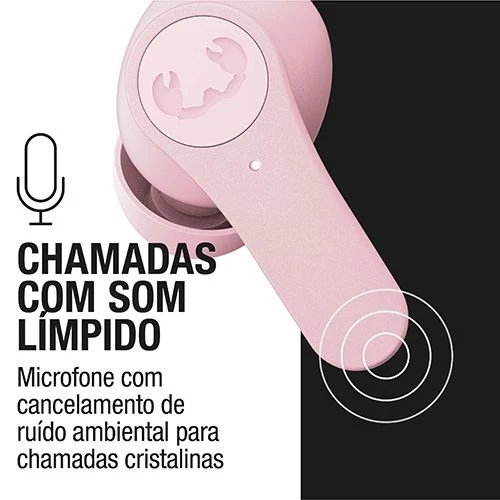Auriculares True Wireless Bluetooth ANC Híbrido Fresh 'n Rebel Twins Rise - Pastel Flamingo