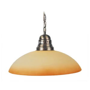 Suspensão TOSEL CARLOT 1 vidro cúpula creme D35 x H70 cm