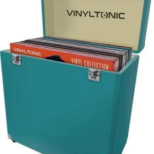 Mala Transporte Vinyl Tonic VT18T para Discos Vinil- Turquesa