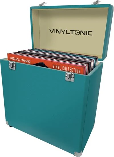 Mala Transporte Vinyl Tonic VT18T para Discos Vinil- Turquesa