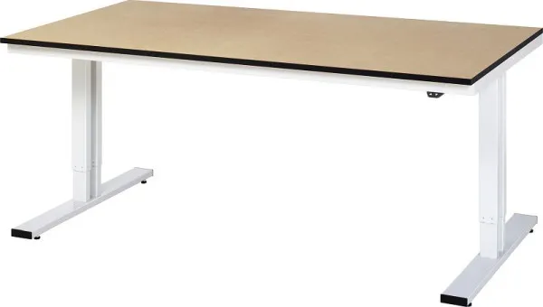 Mesa de trabalho RAU série adlatus 300 (ajustável eletricamente em altura), tampo em MDF, 2000x720-1120x1000 mm, 08-WT-200...