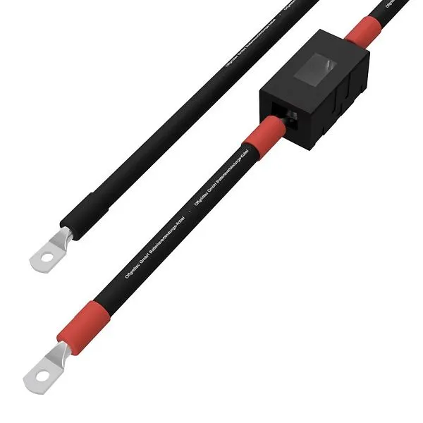 Cabo de bateria Offgridtec 2,5m 10mm² com conexão de terminal de parafuso porta-fusível MIDI para M8, 8-01-013455-001