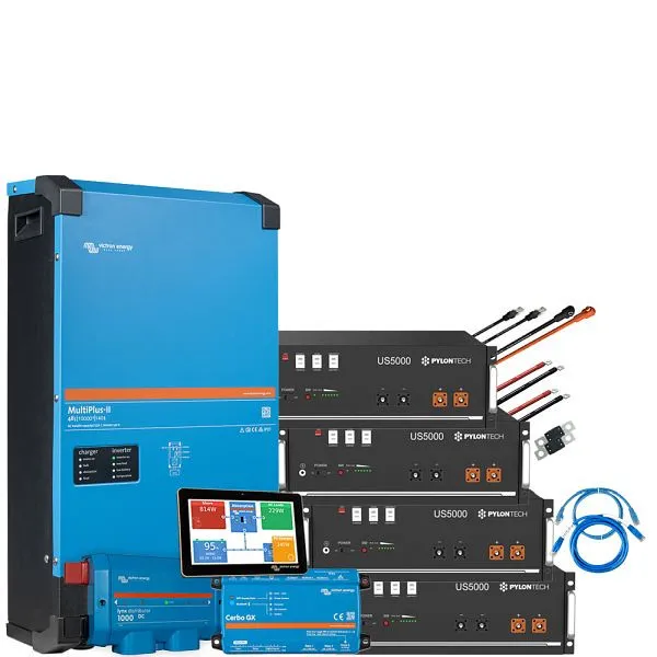 Kit de backup Offgridtec Bateria Pylontech LiFePO4 de 19,2 kWh - Inversor Victron MultiPlus II 48/10000 monofásico, 4-01-0...